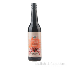 Botella de vidrio de 625 ml Salsa de soja oscura superior